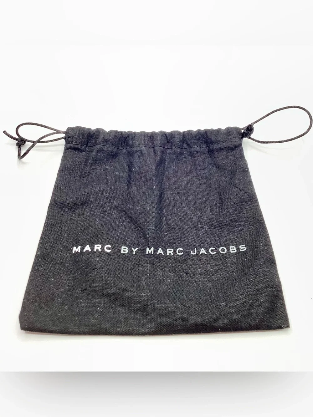 Marc by Marc Jacobs Black Drawstring Pouch with White Logo